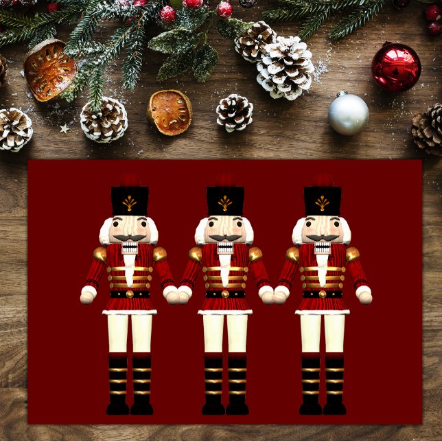Toy Soldiers Nutcracker Christmas Red Placemat (Creator Uploaded)