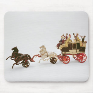 Toy stagecoach mouse pad