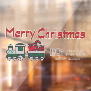 Toy Store Business logo Christmas custom  Window Cling