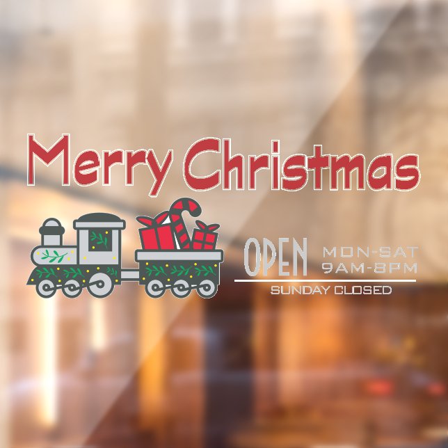 Toy Store Business logo Christmas custom  Window Cling (Sheet 2)