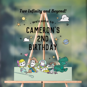 Toy Story 2 Infinity and Beyond Birthday Welcome Acrylic Sign