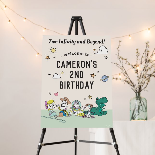 Toy Story | 2 Infinity and Beyond Birthday Welcome Foam Board (In Situ (Stand))