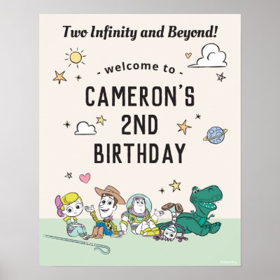 Toy Story | 2 Infinity and Beyond Birthday Welcome Poster