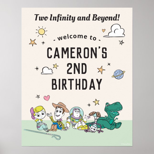 Toy Story | 2 Infinity and Beyond Birthday Welcome Poster (Front)