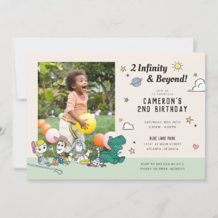 Toy Story   2 Infinity & Beyond Birthday - Photo Invitation