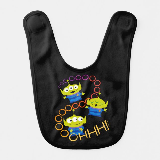 Toy Story 4 | Aliens "Ooooh" Baby Bib (Front)