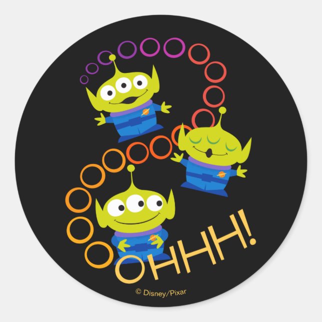 Toy Story 4 | Aliens "Ooooh" Classic Round Sticker (Front)