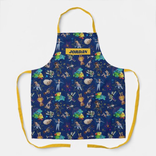 Toy Story 4  Blue Toys Toss Pattern Apron