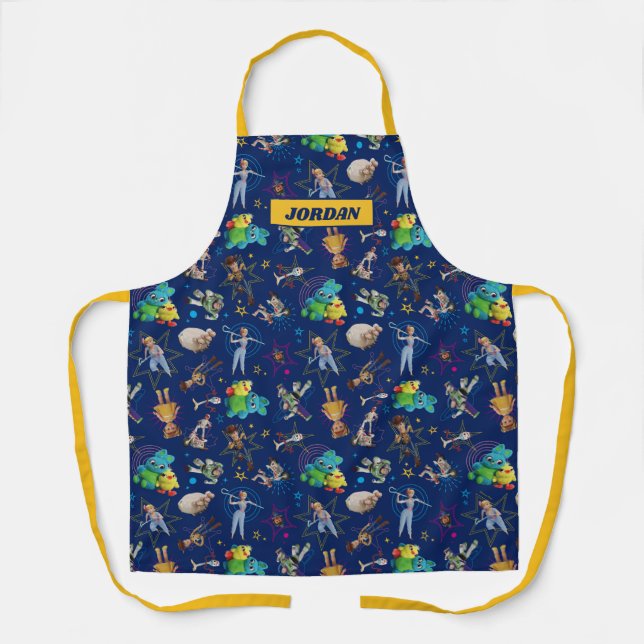 Toy Story 4 | Blue Toys Toss Pattern Apron (Front)