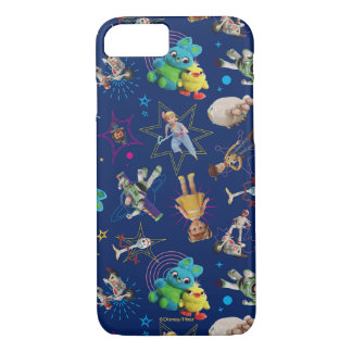 Toy Story 4 | Blue Toys Toss Pattern iPhone 8/7 Case