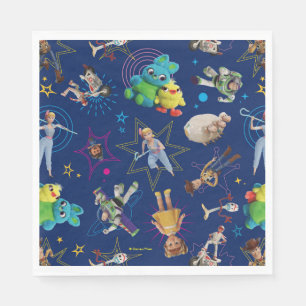 Toy Story 4 Blue Toys Toss Pattern Napkins