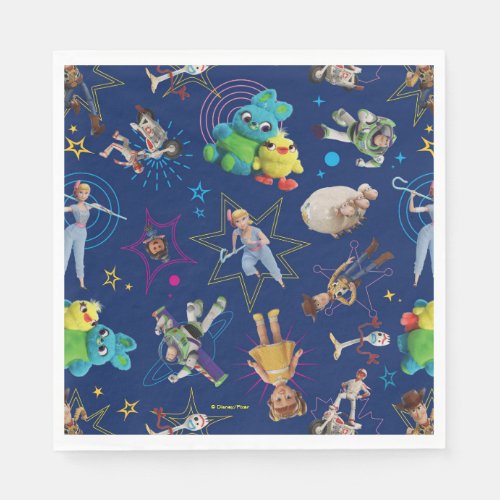 Toy Story 4  Blue Toys Toss Pattern Napkins