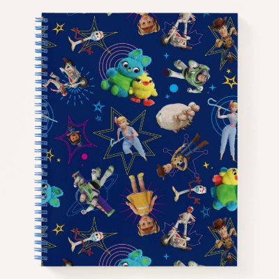 Toy Story 4 | Blue Toys Toss Pattern Notebook