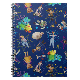 Toy Story 4 Blue Toys Toss Pattern Notebook
