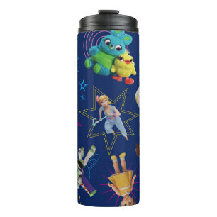 Toy Story 4   Blue Toys Toss Pattern Thermal Tumbler
