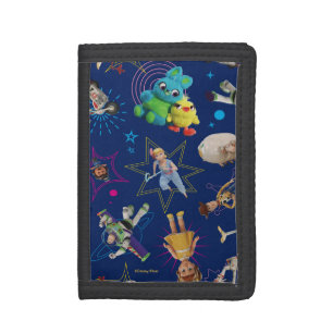 Toy Story 4 Blue Toys Toss Pattern Tri-fold Wallet