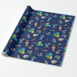 Toy Story 4 | Blue Toys Toss Pattern Wrapping Paper