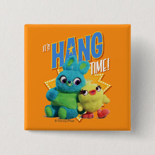 Toy Story 4 Bunny & Ducky "It's Hang Time" Button