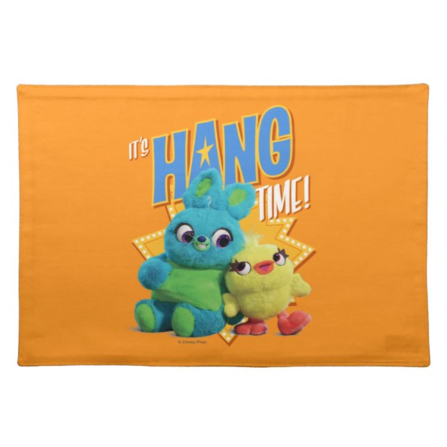 Toy Story 4 | Bunny & Ducky "It's Hang Time" Cloth Placemat (Front)