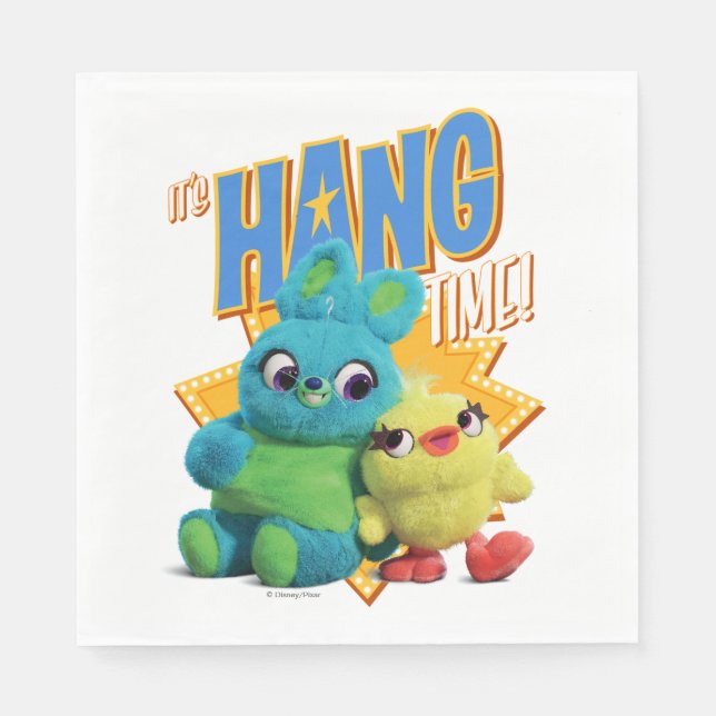 Toy Story 4 | Bunny & Ducky "It's Hang Time" Napkins (Front)
