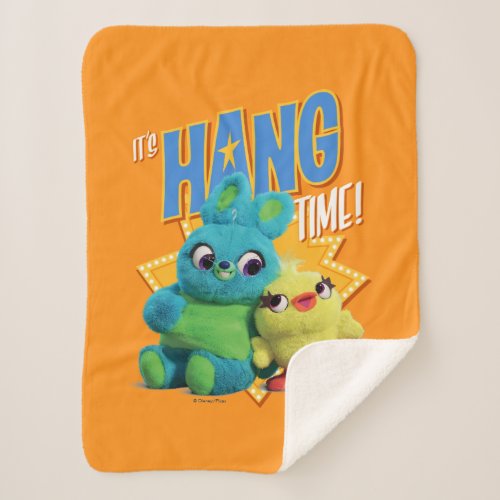 Toy Story 4  Bunny  Ducky Its Hang Time Sherpa Blanket