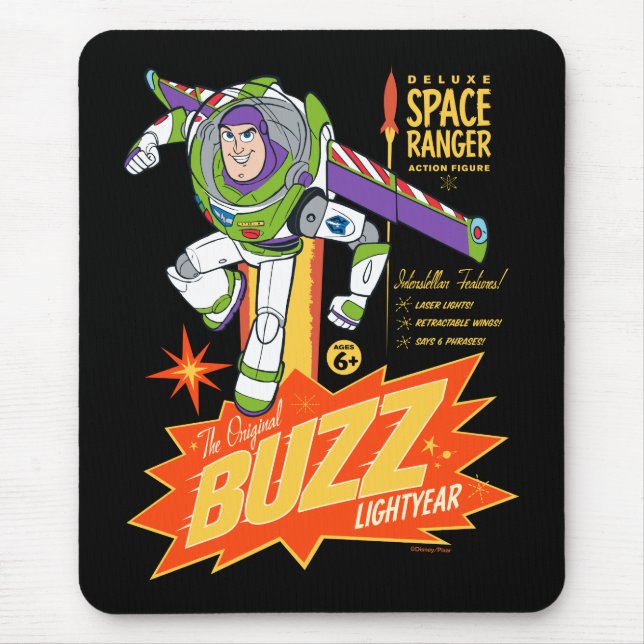 Toy Story 4 | Buzz Lightyear Action Figure Ad Mouse Pad (Front)