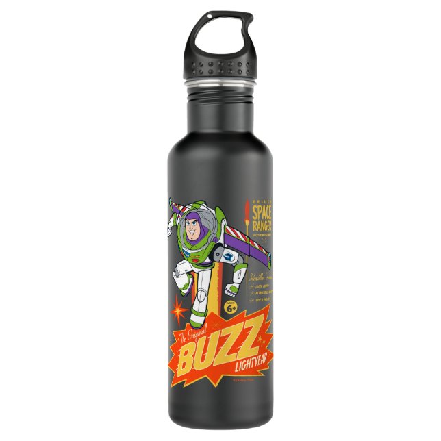 Toy Story 4 | Buzz Lightyear Action Figure Ad Stainless Steel Water Bottle (Front)