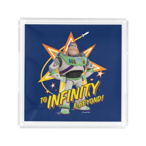 Toy Story 4  Buzz To Infinity  Beyond Stars Acrylic Tray