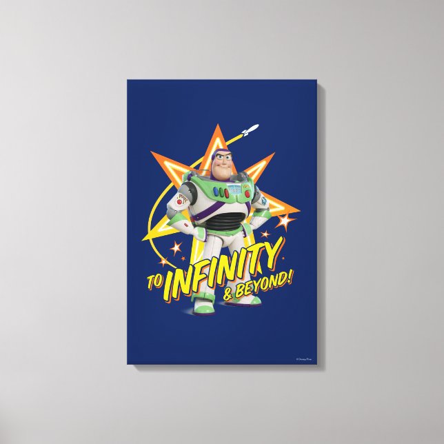 Toy Story 4 | Buzz "To Infinity & Beyond" Stars Canvas Print (Front)