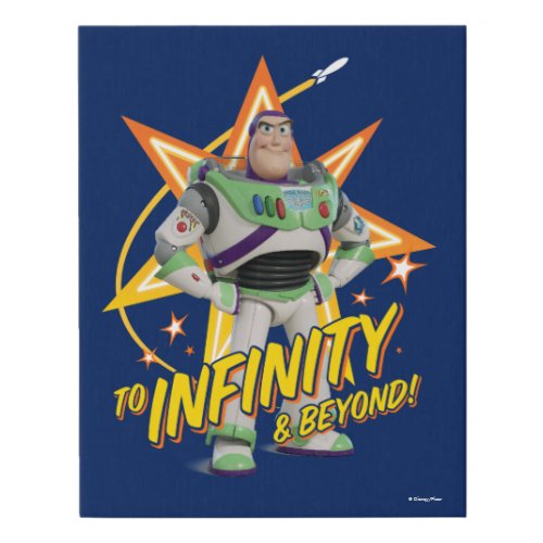 Toy Story 4  Buzz To Infinity  Beyond Stars Faux Canvas Print