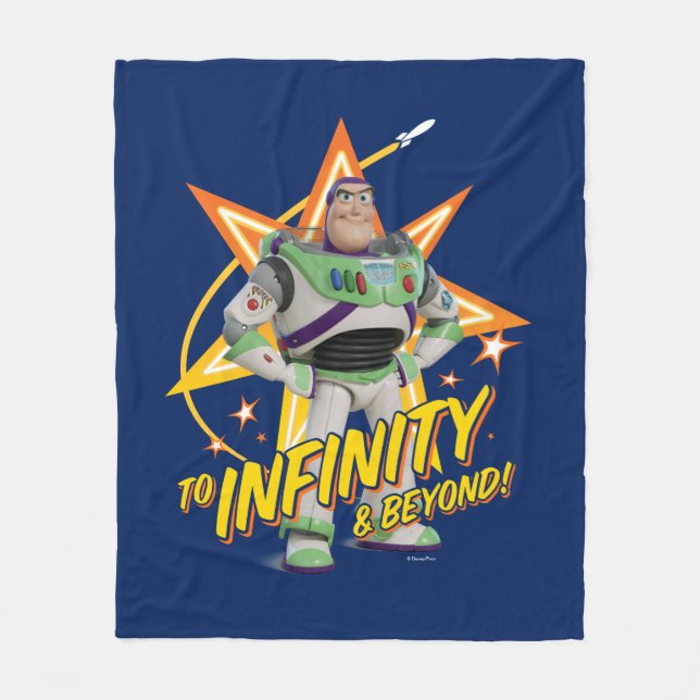 Toy Story 4 | Buzz "To Infinity & Beyond" Stars Fleece Blanket (Front)