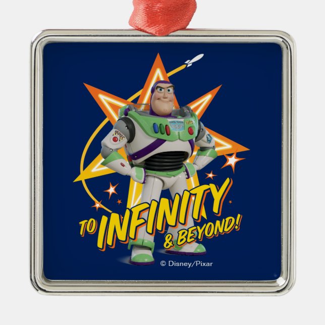 Toy Story 4 | Buzz "To Infinity & Beyond" Stars Metal Ornament (Front)