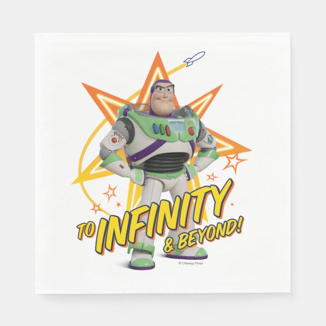 Toy Story 4 | Buzz "To Infinity & Beyond" Stars Napkins (Front)