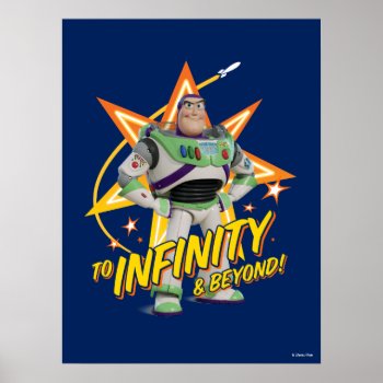 Toy Story 4 | Buzz "to Infinity & Beyond" Stars Poster by ToyStory at Zazzle