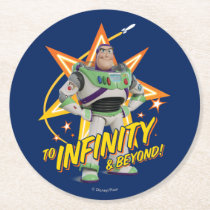 Toy Story 4 | Buzz "To Infinity & Beyond" Stars Round Paper Coaster