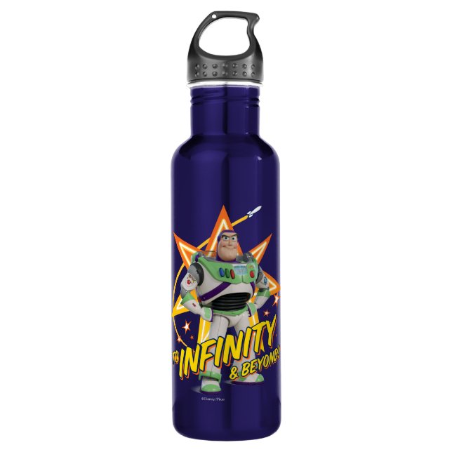 Toy Story 4 | Buzz "To Infinity & Beyond" Stars Stainless Steel Water Bottle (Front)