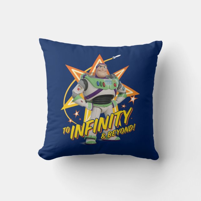 Toy Story 4 | Buzz "To Infinity & Beyond" Stars Throw Pillow (Front)
