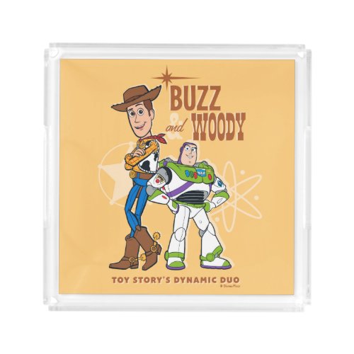 Toy Story 4  Buzz  Woody Dynamic Duo Acrylic Tray