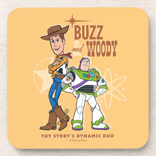 Toy Story 4 | Buzz & Woody "Dynamic Duo" Beverage Coaster (Front)