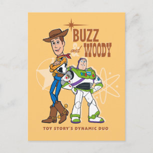 Toy Story 4 Buzz & Woody "Dynamic Duo" Postcard