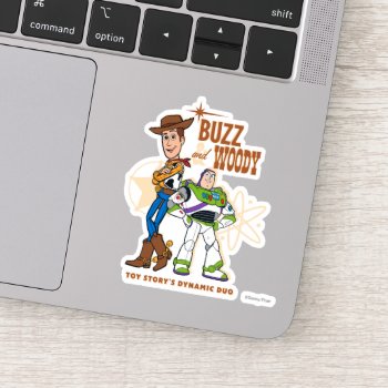 Toy Story 4 | Buzz & Woody "dynamic Duo" Sticker by ToyStory at Zazzle