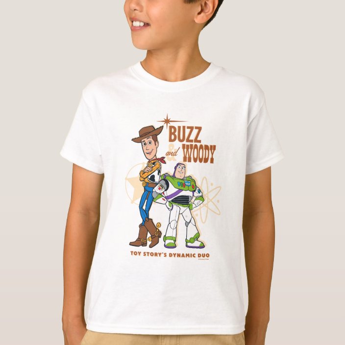 Disney Boys Toy Story 4 Buzz Woody and Bo Peep Poster T-Shirt