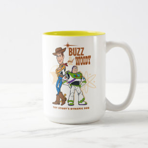 Toy Story 4   Buzz & Woody "Dynamic Duo" Two-Tone Coffee Mug