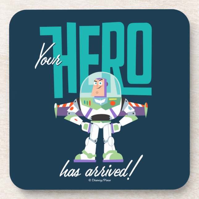 Toy Story 4 | Buzz "Your Hero Has Arrived" Beverage Coaster (Front)