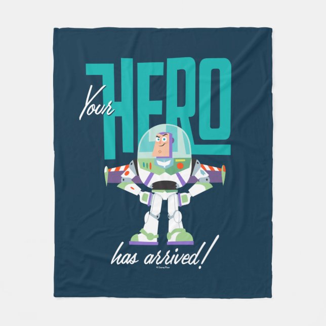 Toy Story 4 | Buzz "Your Hero Has Arrived" Fleece Blanket (Front)