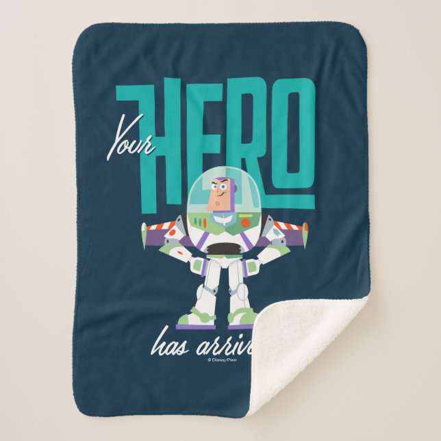 Toy Story 4 | Buzz "Your Hero Has Arrived" Sherpa Blanket (Front)