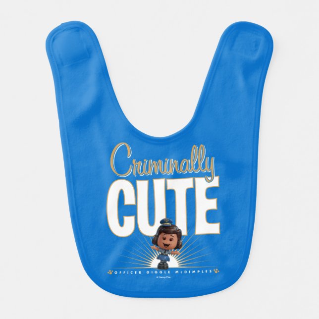 Toy Story 4 | "Criminally Cute" Giggle McDimples Baby Bib (Front)