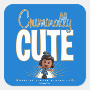 Toy Story 4 "Criminally Cute" Giggle McDimples Square Sticker