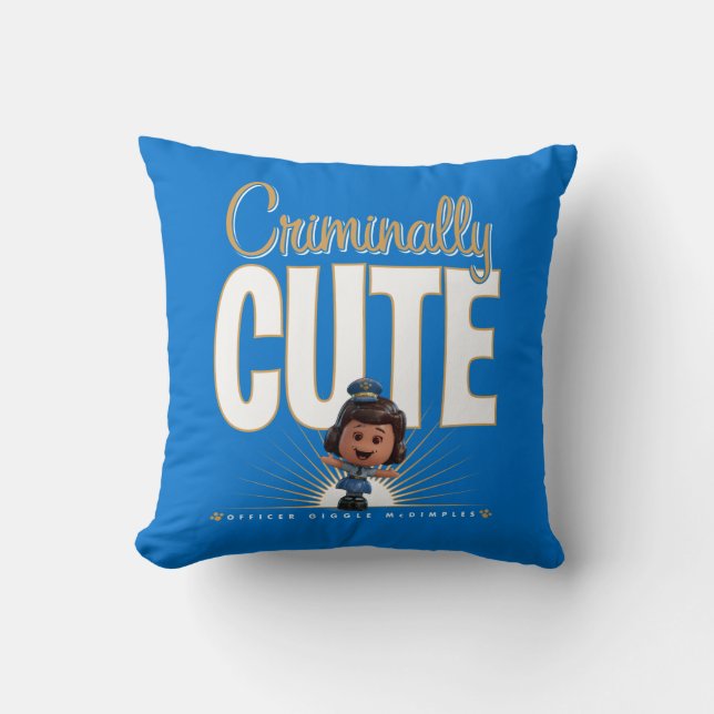 Toy Story 4 | "Criminally Cute" Giggle McDimples Throw Pillow (Front)