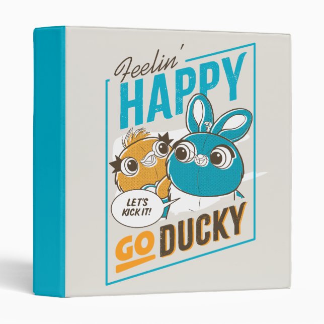 Toy Story 4 | Feelin' Happy Go Ducky 3 Ring Binder (Front/Spine)